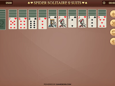 spider solitaire free online 2 suits
