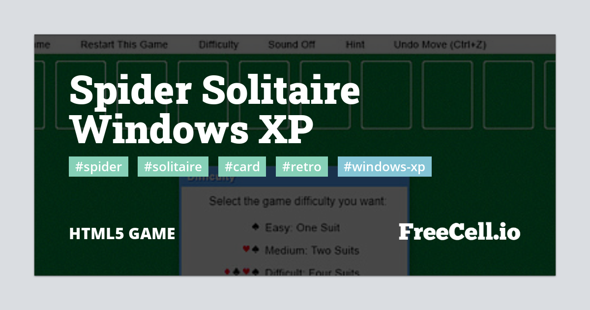 spider solitaire xp for windows 7